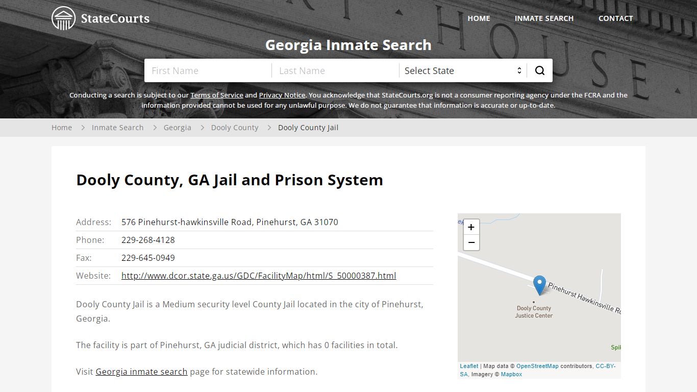 Dooly County Jail Inmate Records Search, Georgia - StateCourts